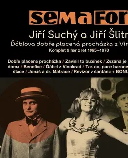 Dráma, divadelné hry, scenáre Supraphon Semafor Komplet 9 her z let 1965-1970 - audiokniha