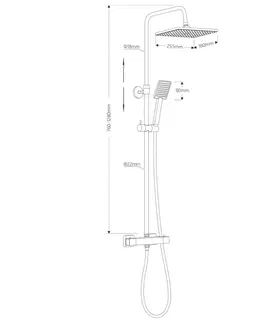 Sprchy a sprchové panely AQUALINE - TALIA sprchový stĺp s termostatickou batériou, chróm SL440