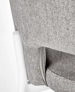 Jedálenské stoličky HALMAR K486 jedálenská stolička sivá / biela
