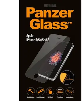 Tvrdené sklá pre mobilné telefóny Ochranné temperované sklo PanzerGlass na celý displej pre Apple iPhone 5/ 5S/ 5C/ SE 1010