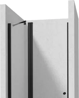 Sprchovacie kúty DEANTE - Kerria Plus nero sprchové dvere bez stenového profilu, 100 cm - výklopné KTSUN43P