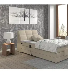 Boxspring Elektrická polohovacia boxspringová posteľ AVA 120 x 200 cm