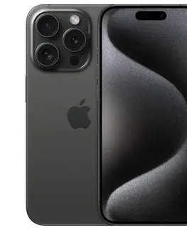 Mobilné telefóny Apple iPhone 15 Pro 128 GB Titánová čierna