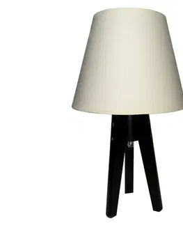 Lampy  Stolná lampa CONE 1xE27/60W/230V wenge krémová 