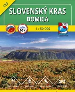 Turistika, skaly Slovenský kras, Domica - TM 139, 1: 50 000