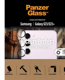 Ochranné fólie pre mobilné telefóny PanzerGlass ochranný kryt objektívu fotoaparátu pre Samsung Galaxy S23S23 Plus 0439