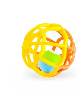 Interaktívne hračky BABY MIX - Interaktívna svietiaca a hrajúca hrkálka Balónik žltá