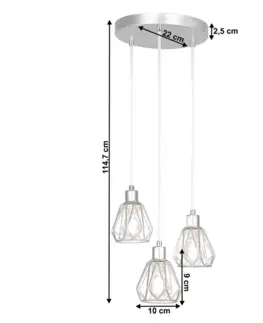 Lampy Visiaca lampa, strieborná/kov, OKIRA TYP 1