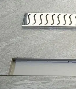 Sprchovacie kúty POLYSAN - SCENE podlahový žľab s roštom z nerezové oceli, L-820mm, DN40 71677