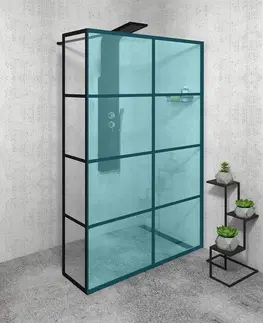 Kúpeľňa GELCO - CURE BLACK prídavný panel 350 mm, číre sklo CB350