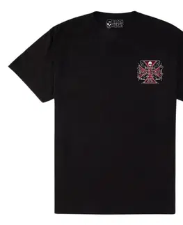 Pánske tričká Tričko BLACK HEART Heart Cross čierna - 3XL