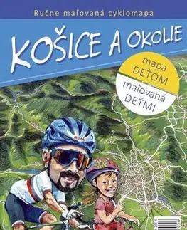 Slovensko a Česká republika Košice a okolie - ručne maľovaná cyklomapa 2019