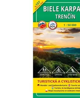 Turistika, skaly Biele Karpaty - Trenčín - TM 107, 1: 50 000