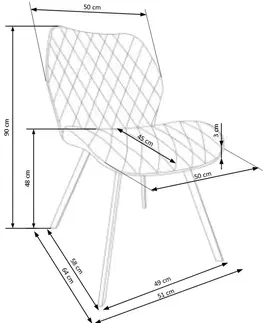 Jedálenské stoličky a kreslá Jedálenská stolička K360 Halmar Sivá