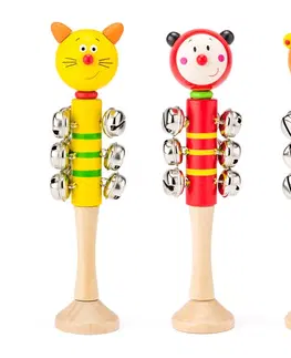 Hudobné hračky WOODY - Rolničky zvieratká, 4 druhy