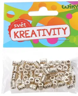 Kreatívne a výtvarné hračky WIKY - Korálky zlaté 50ks