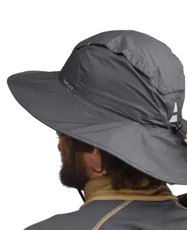 čiapky Trekingový nepremokavý klobúk MT900 tmavosivý