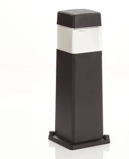 Vonkajšie stojanové svietidlá Fumagalli LED stĺpiková lampa Elisa 500 čierna, číra, 10 W