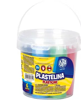 Hračky ASTRA - Plastelína vo vedierku 6 farieb 480g, 303106001