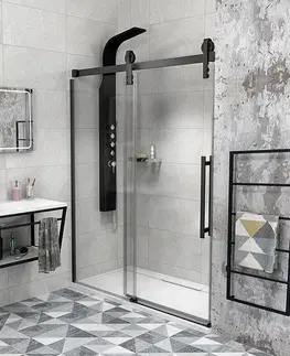 Sprchovacie kúty GELCO - VOLCANO BLACK sprchové dvere 1500 číre sklo GV1415