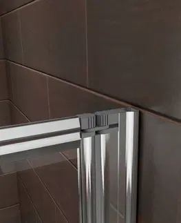Sprchové dvere H K - Posuvná vaňová zástena SQ 120x140cm - dvojdielna sklopná, číre sklo SE-SQ2-120