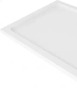 Vane MEXEN/S - Flat sprchová vanička obdĺžniková slim 140 x 100 cm, biela + čierny sifón 40101014B