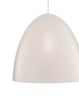 Závesné svietidlá Euluna Kovové závesné svetlo Egg M, Ø 38 cm, biele