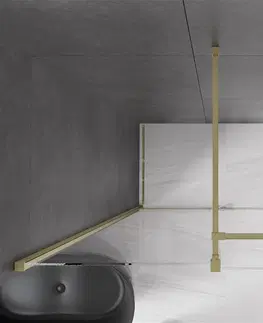 Sprchovacie kúty MEXEN/S - Velár sprchovací kút 160 x 75, transparent, zlatá kartáčovaná 871-160-075-01-55