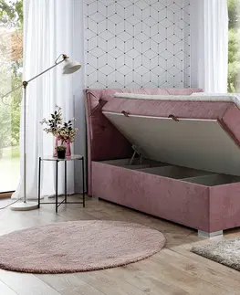 Postele NABBI Beneto 180 čalúnená manželská posteľ s úložným priestorom hnedá