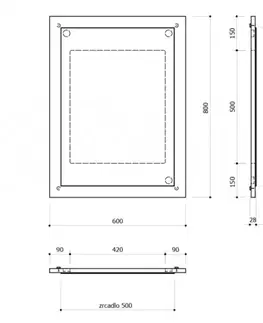 Kúpeľňa SAPHO - Kúpeľňový set WAVE 150, biela/dub strieborný KSET-049