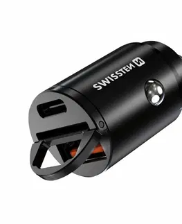USB káble CL Adapter Swissten Power Delivery USB-C + Super Charge 3.0 30 W, čierny 20111770