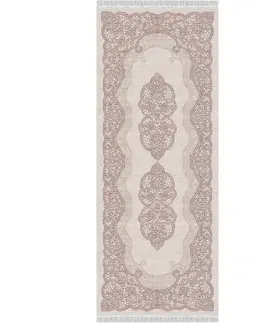 Koberce a koberčeky KONDELA Larimer koberec 80x200 cm krémová