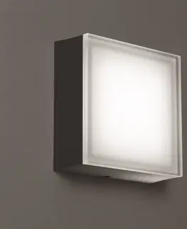 Vonkajšie nástenné svietidlá LCD Vonkajšie LED svietidlo 1426 grafitová 20 x 20 cm