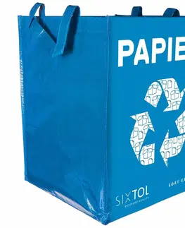 Odpadkové koše Sixtol Taška na triedený odpad SORT EASY PAPIER, 30x30x40cm, 36l