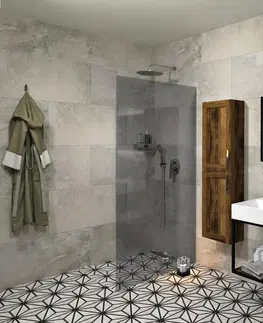 Sprchovacie kúty POLYSAN - ARCHITEX LINE sada pre uchytenie skla, podlaha a stena, max.š. 1200, leštený hliník AL2112