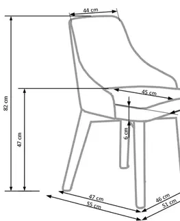 Jedálenské stoličky a kreslá Jedálenská stolička TOLEDO Halmar Dub sonoma / sivá (INARI 91)