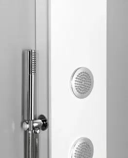 Kúpeľňa POLYSAN - SPIRIT ROUND sprchový panel s termostat. batériou 250x1550, nástenný, biela 71151