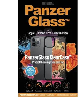 Puzdrá na mobilné telefóny Puzdro PanzerGlass ClearCase pre Apple iPhone 11 Pro, čierne 222