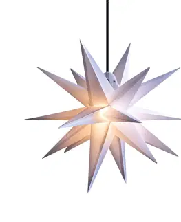 Vianočné svetelné hviezdy STERNTALER LED hviezda do exteriéru, 18-cípa, biela, Ø 40 cm