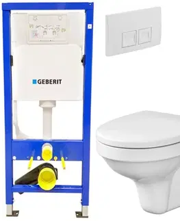 Kúpeľňa GEBERIT DuofixBasic s bielym tlačidlom DELTA50 + WC CERSANIT DELFI + SOFT SEDADLO 458.103.00.1 50BI DE2