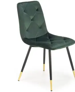 Čalúnené stoličky Stolička W155 zelená