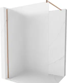 Sprchové dvere MEXEN/S - Kioto Sprchová zástena WALK-IN 70 x 200 cm, dekor 8 mm, meď kartáčovaná 800-070-101-65-30