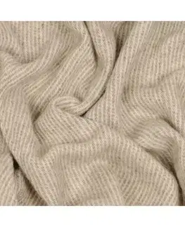 Prikrývky na spanie Matex Vlnená deka so strapcami MAORI béžová, 140 x 200 cm