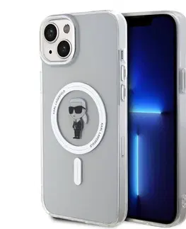 Puzdrá na mobilné telefóny Puzdro Karl Lagerfeld IML Ikonik MagSafe pre Apple iPhone 15 Plus, transparentné 57983116838