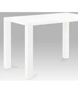 Jedálenské stoly Jedálenský stôl, biela vysoký lesk HG, 120x80 cm, ASPER NEW TYP 2