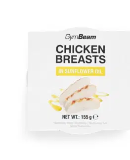 Hotové jedlá GymBeam Chicken breasts in sunflower oil 155 g