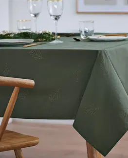 Tablecloths Žakárový obrus, zelený, štandardná veľkosť
