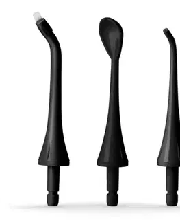 Elektrické zubné kefky Concept ZK0008 náhradná hlavica k dentálnej sprchy PERFECT SMILE, čierna, 3 ks