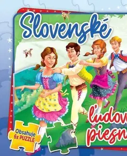 Leporelá, krabičky, puzzle knihy Slovenské ľudové piesne - Obsahuje 6x puzzle