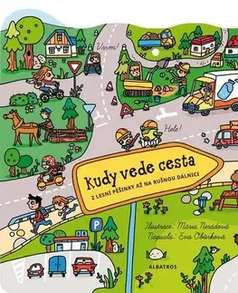 Leporelá, krabičky, puzzle knihy Kudy vede cesta - Eva Obůrková
